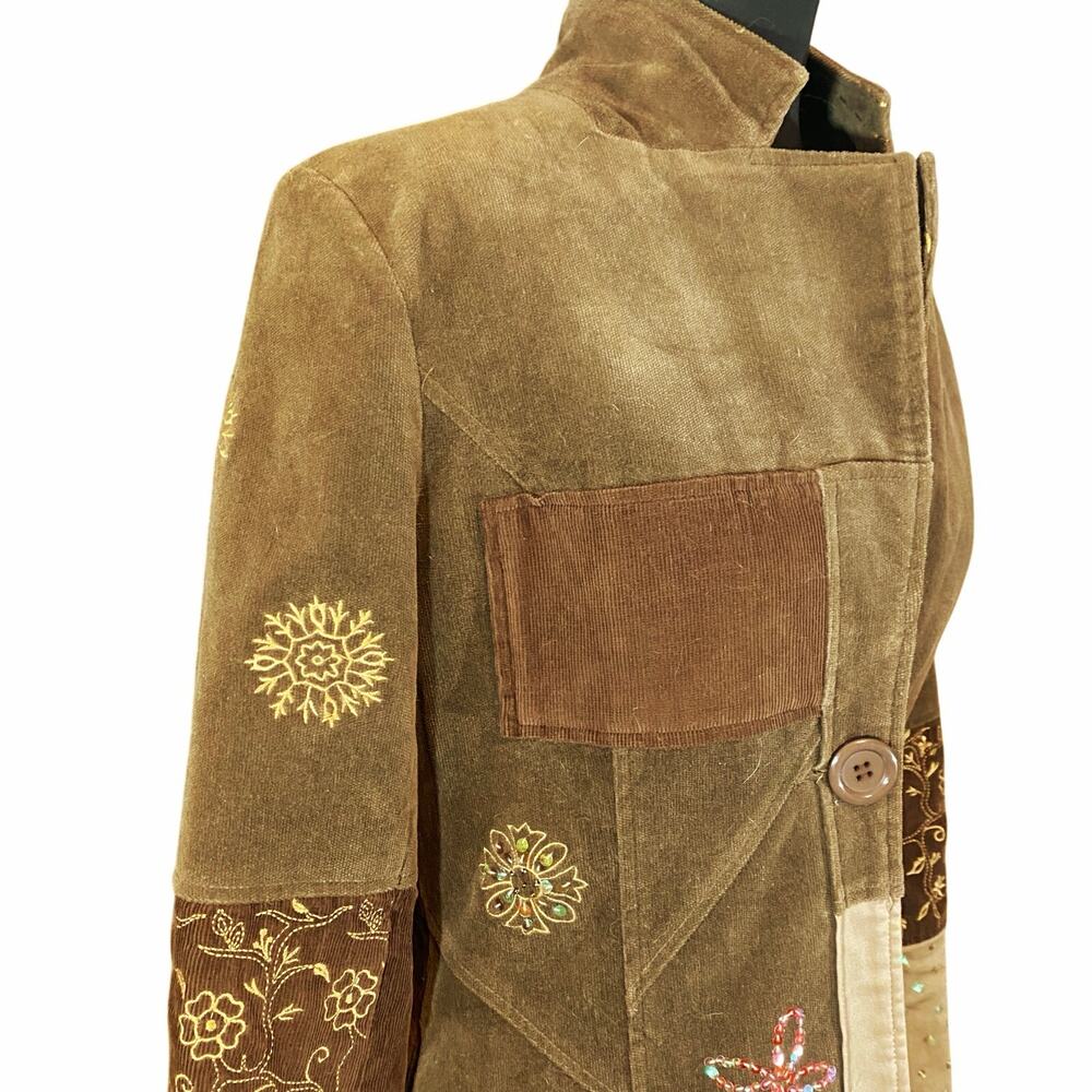 Runway 101 Patchwork Embroidered Boho Duster Coat… - image 7